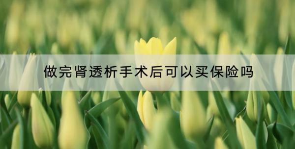 做完腎透析手術(shù)后可以買保險(xiǎn)嗎？可以買什么保險(xiǎn)？