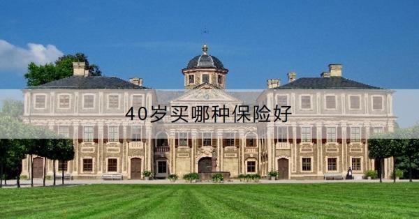 40歲買哪種保險好？40歲買保險要注意什么？