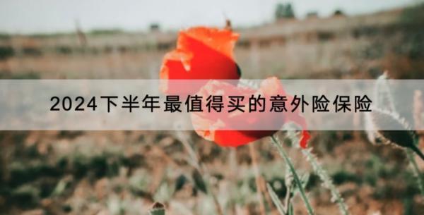 2024下半年最值得買的意外險保險