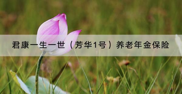 君康一生一世（芳華1號）養(yǎng)老年金保險保障什么？值得買嗎？