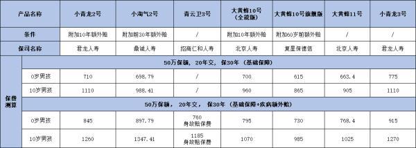 消費型重疾險排行榜前十名