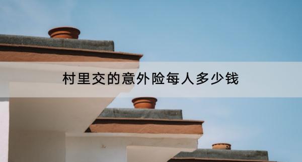 村里交的意外險每人多少錢？保障有哪些??？