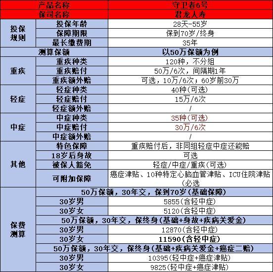 君龍人壽守衛(wèi)者6號(hào)