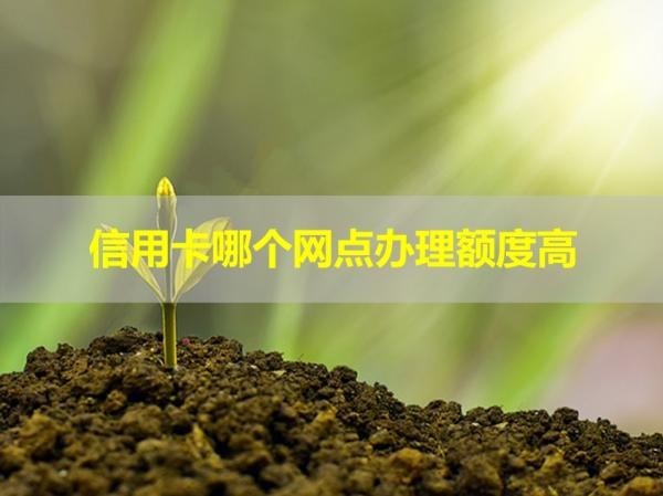 信用卡哪個網(wǎng)點辦理額度高？多種選擇