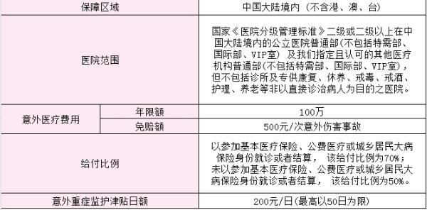 太平溫暖陪伴意外醫(yī)療保險