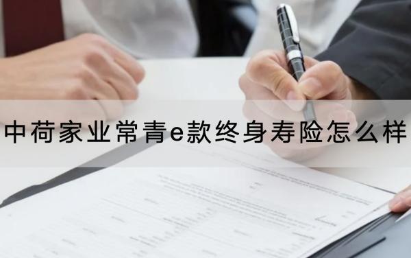 中荷家業(yè)常青e款終身壽險怎么樣