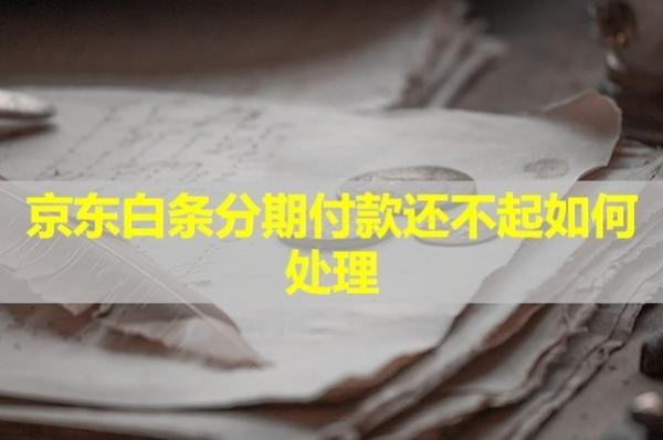 京東白條分期付款還不起如何處理？解析
