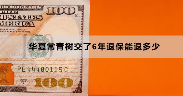 華夏常青樹交了6年退保能退多少？退保怎么退？