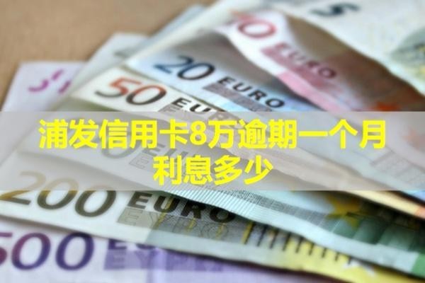 浦發(fā)信用卡8萬逾期一個(gè)月利息多少？詳細(xì)解析