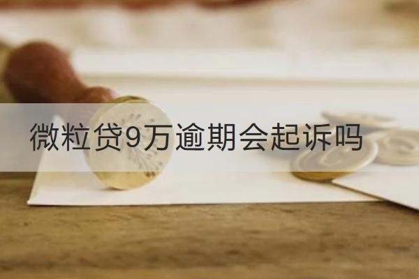 微粒貸9萬逾期會起訴嗎？后果很嚴重