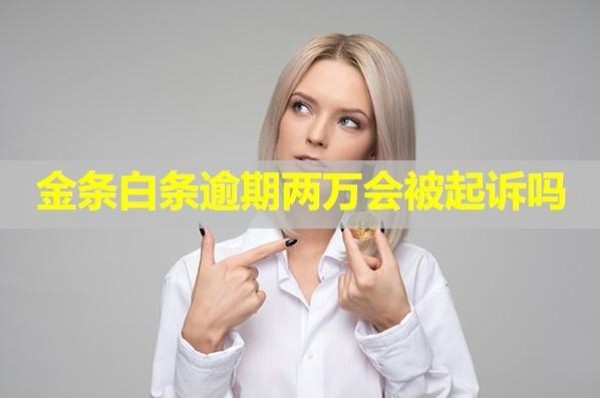 金條白條逾期兩萬會被起訴嗎？起訴了怎么辦？