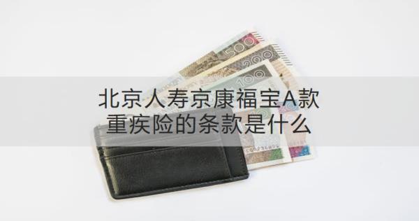 北京人壽京康福寶A款重疾險的條款是什么？保費多少？