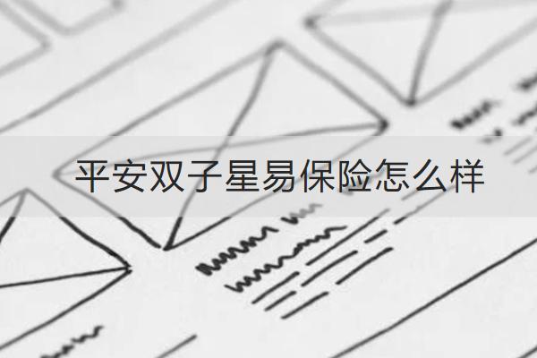平安雙子星易保險怎么樣？保什么？
