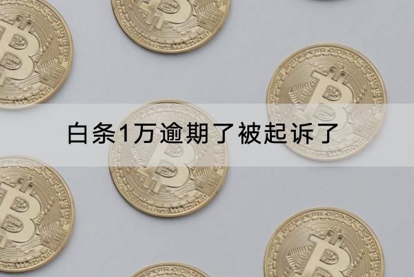 白條1萬逾期了被起訴了怎么辦？這些辦法要知道