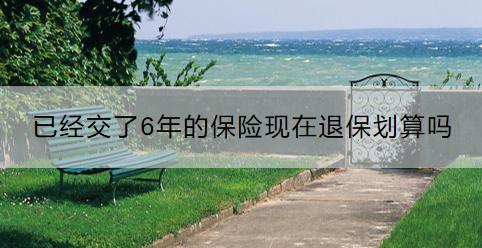 已經(jīng)交了6年的保險現(xiàn)在退保劃算嗎