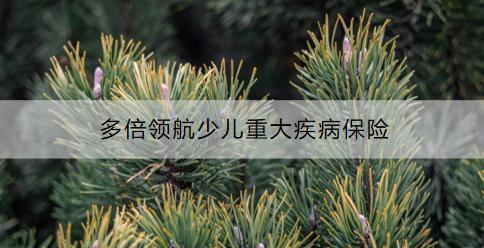 多倍領(lǐng)航少兒重大疾病保險怎么樣？如何購買？