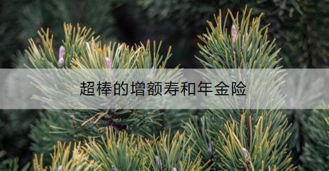 超棒的增額壽和年金險有哪些？怎么買？