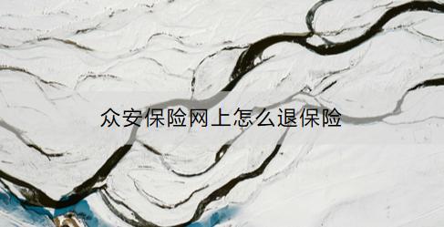 眾安保險網(wǎng)上怎么退保險？退保要注意什么？