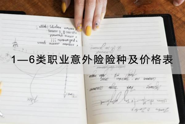 1—6類(lèi)職業(yè)意外險(xiǎn)險(xiǎn)種及價(jià)格表