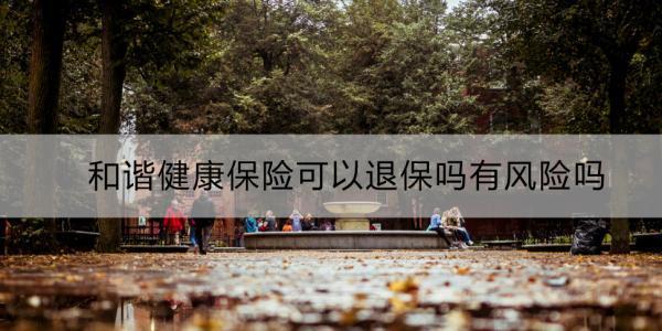 和諧健康保險(xiǎn)可以退保嗎有風(fēng)險(xiǎn)嗎
