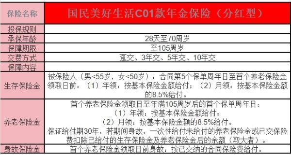 國民美好生活C01款年金保險分紅型介紹？值得買嗎？