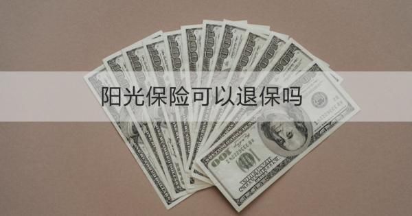 陽(yáng)光保險(xiǎn)可以退保嗎？怎么退？