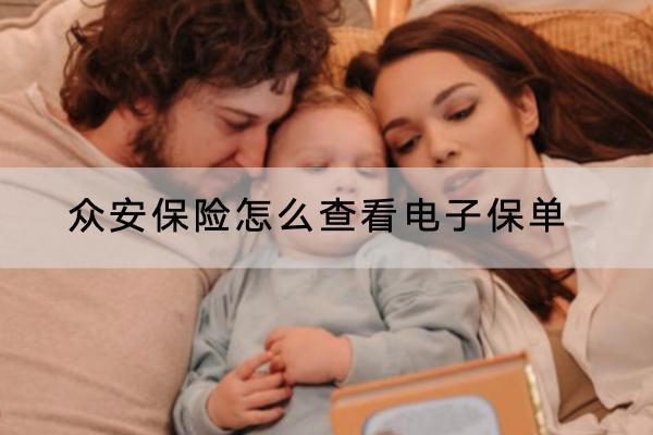 眾安保險怎么查看電子保單？有什么用？