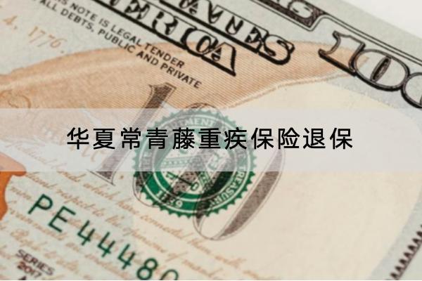 華夏常青藤重疾保險(xiǎn)退保怎么退？可以退全款嗎？