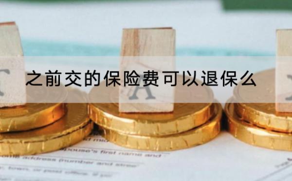 之前交的保險(xiǎn)費(fèi)可以退保么？退保有哪些方式？