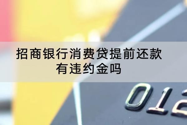 招商銀行消費(fèi)貸提前還款有違約金嗎？提前還款操作流程