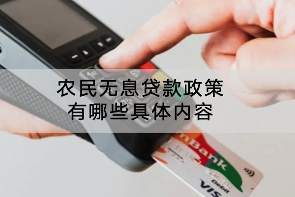 農(nóng)民無(wú)息貸款政策有哪些具體內(nèi)容？申請(qǐng)條件是什么？