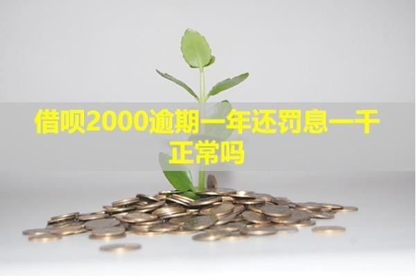 借唄2000逾期一年還罰息一千正常嗎？有啥影響嗎？