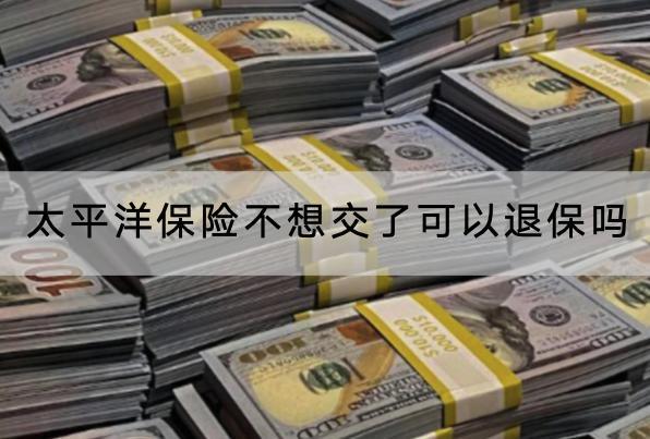 太平洋保險不想交了可以退保嗎